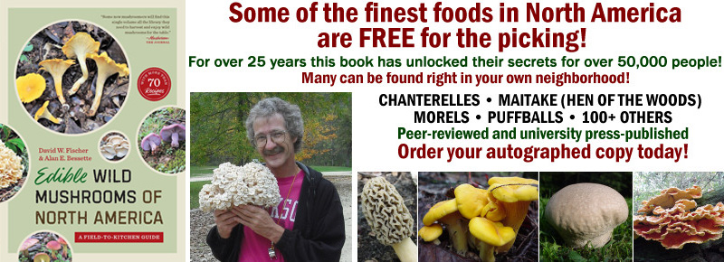 Order an autographed copy of 'Edible Wild Mushrooms of North America'